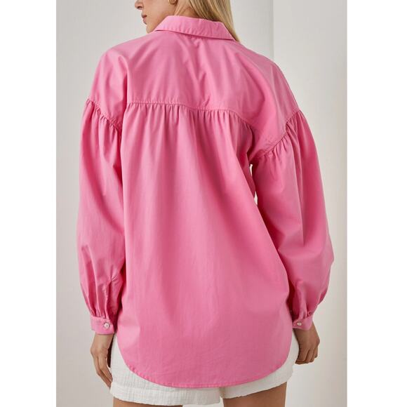 Rails Janae Button-down Shirt | Womens S, Hot Pink - Picture 6 of 7